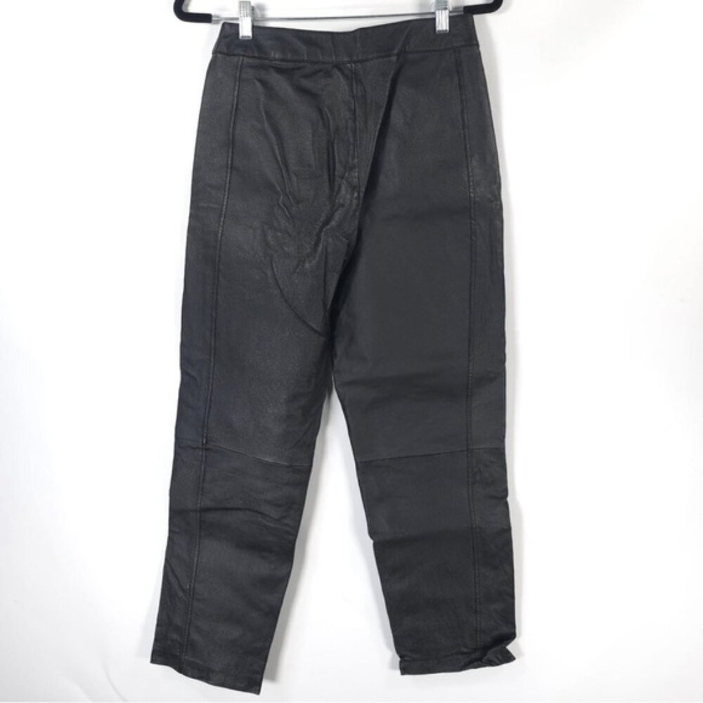 Bagatelle 100%‎ LEATHER Lined Black Straight Pants 31-2597-8 Size 4P - Picture 3 of 10